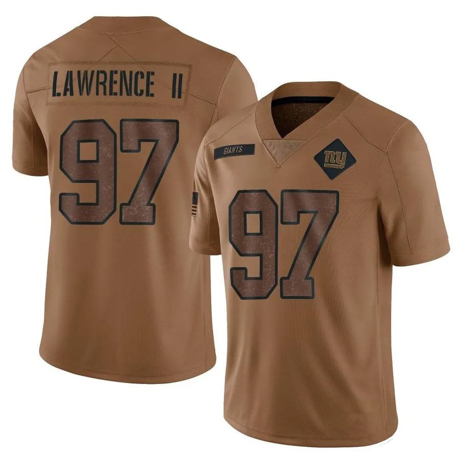 NY.Giants #97 Dexter Lawrence II Player Brown Salute To Service Limited Football Jerseys