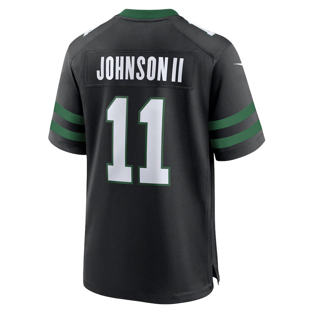 NY.Jets #11 Jermaine Johnson II Player Black Home Game Football Jerseys