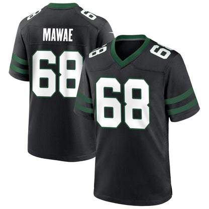 NY.Jets #68 Kevin Mawae Player Black Home Game Football Jerseys