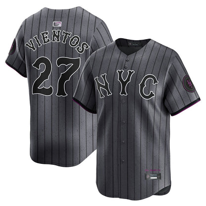 NY.Mets #27 Mark Vientos Player City Connect Limited Baseball Jerseys