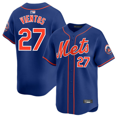 NY.Mets #27 Mark Vientos Player Royal Limited Baseball Jerseys