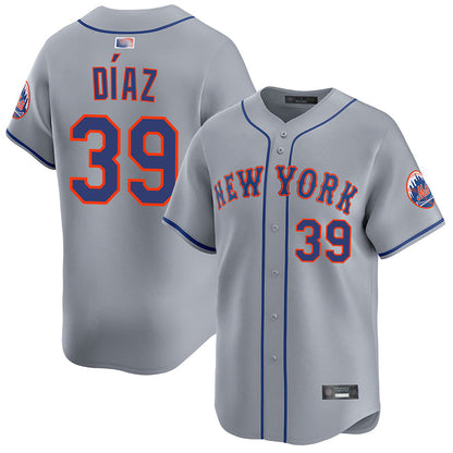 NY.Mets #39 Edwin Diaz Player Gray Home Limited Baseball Jerseys