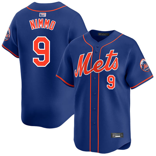 NY.Mets #9 Brandon Nimmo Player Royal Home Limited Baseball Jerseys