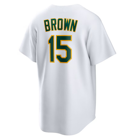 Athletics #15 Seth Brown Player White Home Replica Baseball Jerseys