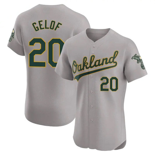 Athletics #20 Zack Gelof Player Gray Limited Home Baseball Jerseys