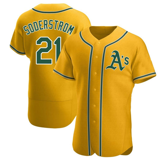 Athletics #21 Tyler Soderstrom Player Glod Limited Elite Baseball Jerseys