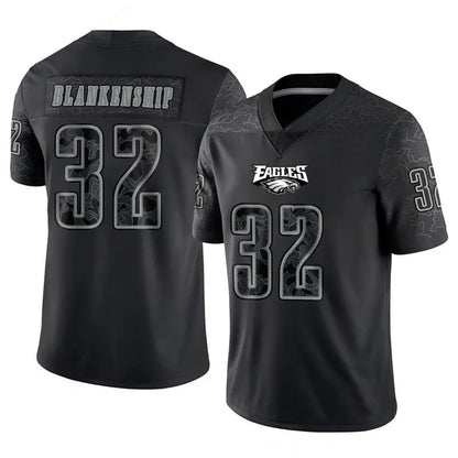 P.Eagles #32 Reed Blankenship Player Black REFLECTIVE Limited Football Jerseys