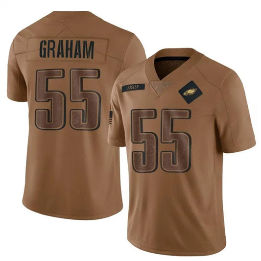 P.Eagles #55 Brandon Graham Player Brown Salute To Service Limited Football Jerseys