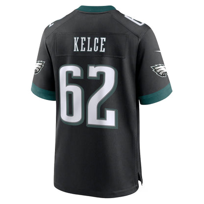 P.Eagles #62 Jason Kelce Player Black Home Game Football Jerseys