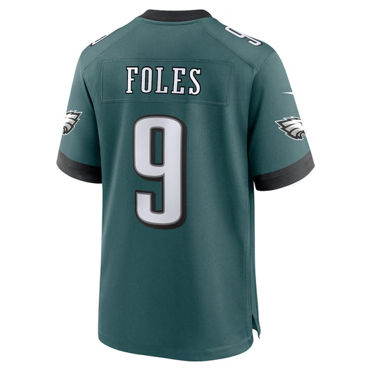 P.Eagles #9 Nick Foles Player Midnight Green Home Game Football Jerseys
