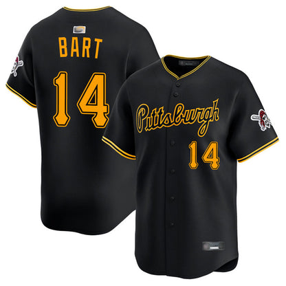 P.Pirates #14 Joey Bart Player Black Home Limited Baseball Jerseys