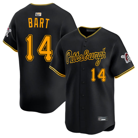P.Pirates #14 Joey Bart Player Black Home Limited Baseball Jerseys