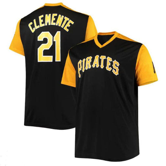 P.Pirates #21 Roberto Clemente Player City Connect Replica Gold Baseball Jerseys