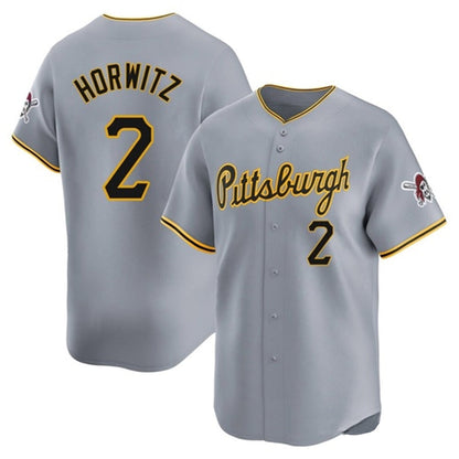 P.Pirates #2 Spencer Horwitz Player Gray Limited Baseball Jerseys