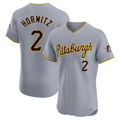 P.Pirates #2 Spencer Horwitz Player Gray Limited Elite Baseball Jerseys