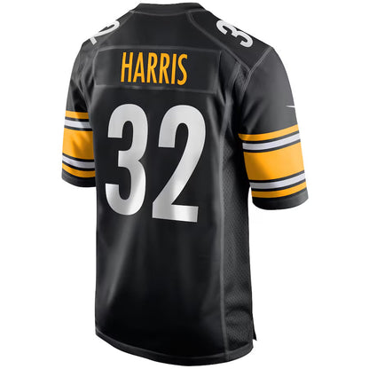 P.Steelers #32 Franco Harris Player Black Home Game Football Jerseys