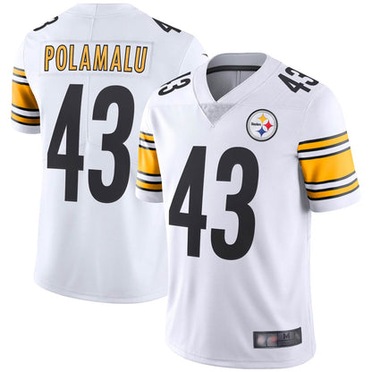 P.Steelers #43 Troy Polamalu Player White Vapor Limited Football Jerseys