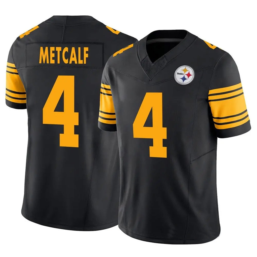 P.Steelers #4 DK Metcalf Player Black Alternate Vapor F.U.S.E. Limited Football Jerseys
