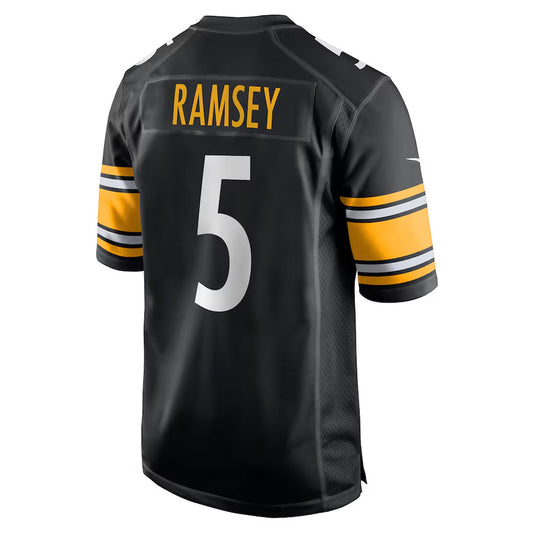 P.Steelers #5 Jalen Ramsey Player Black Home Game Football Jerseys