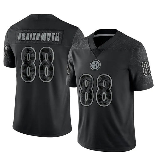P.Steelers #88 Pat Freiermuth Player Black RFLCTV Limited Football Jerseys