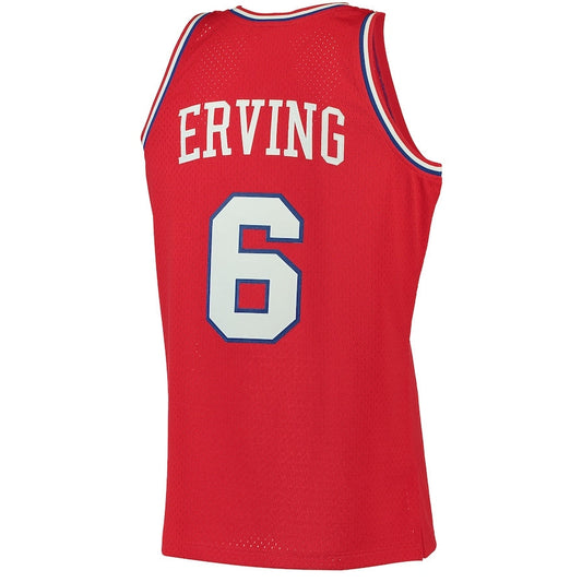 PH.76ers #6 Julius Erving Player Hardwood Classics Swingman Jersey - Red Stitched American Basketball Jerseys