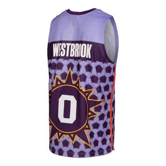 H.Rockets #0 Russell Westbrook Player Jersey 2009 Rising Stars Swingman Jersey - Purple Stitched American Basketball Jerseys