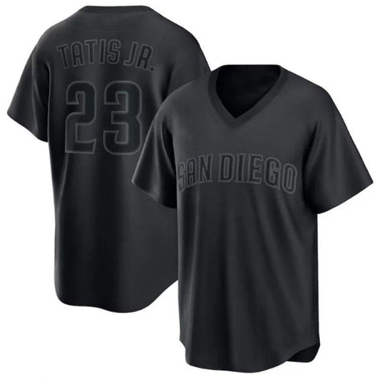 S.Diego Padres #23 Fernando Tatis Jr. Player Black Fashion Replica Baseball Jerseys