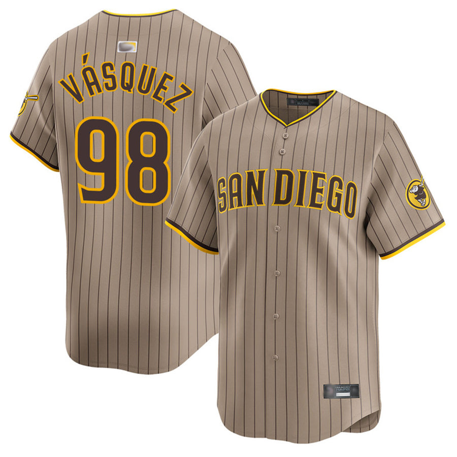 S.Diego Padres #98 Randy Vasquez Player Alternate Limited Baseball Jerseys