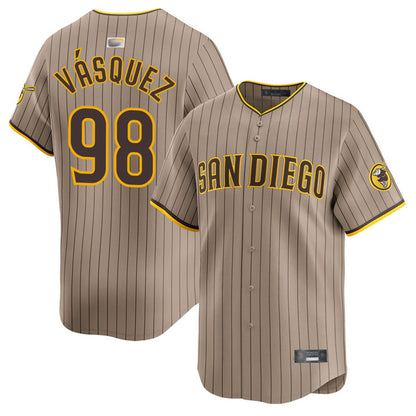 S.Diego Padres #98 Randy Vasquez Player Alternate Limited Baseball Jerseys