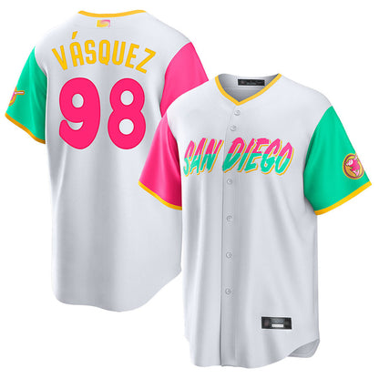 S.Diego Padres #98 Randy Vasquez Player City Connect Baseball Jerseys