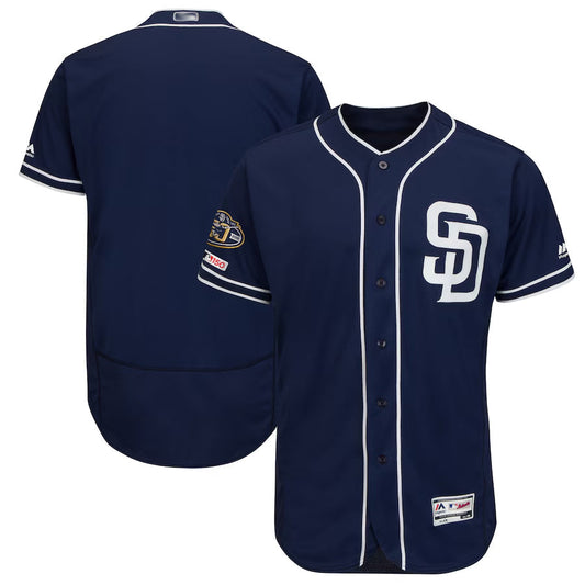 S.Diego Padres Blank Player 50th Anniversary Flex Base Navy Baseball Jerseys