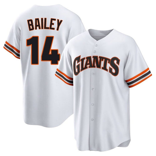 S.Francisco Giants #14 Patrick Bailey Player White Throwback Cooperstown Collection Limited Baseball Jerseys