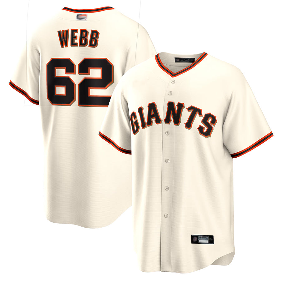 S.Francisco Giants #62 Logan Webb Player Cream Replica Baseball Jerseys