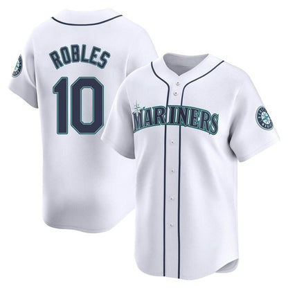 S.Mariners #10 Victor Robles Player White Limited Home Baseball Jerseys
