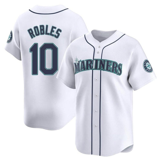 S.Mariners #10 Victor Robles Player White Limited Home Baseball Jerseys