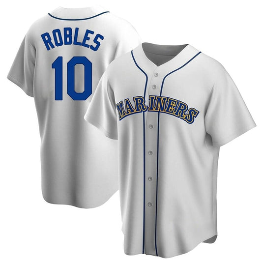 S.Mariners #10 Victor Robles Player White Replica Baseball Jerseys