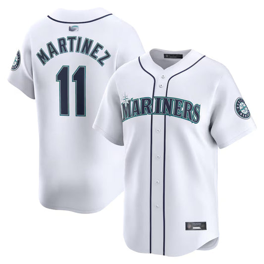 S.Mariners #11 Edgar Martinez Player Home Limited White Baseball Jerseys