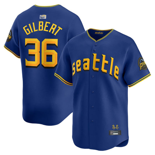 S.Mariners #36 Logan Gilbert Player Royal City Connect Limited Baseball Jerseys