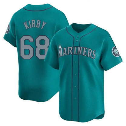 S.Mariners #68 George Kirby Player Teal Home Limited Baseball Jerseys
