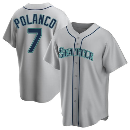 S.Mariners #7 Jorge Polanco Player Gray Replica Game Baseball Jerseys