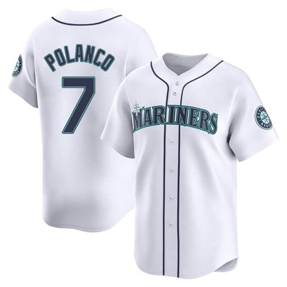 S.Mariners #7 Jorge Polanco Player White Limited Baseball Jerseys