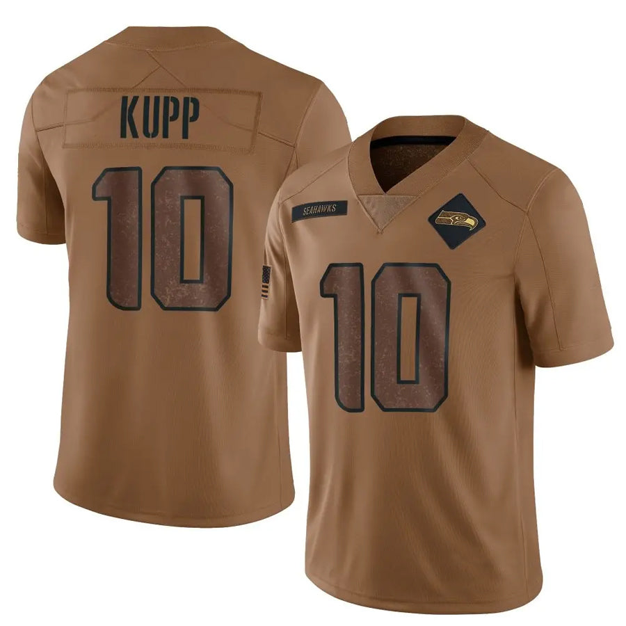 S.Seahawks #10 Cooper Kupp Player Brown Salute To Service Limited Football Jerseys