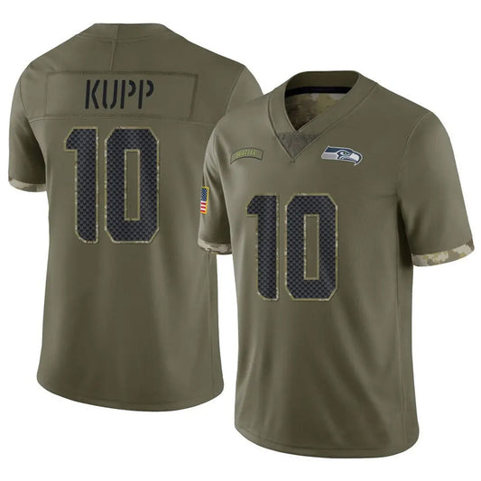 S.Seahawks #10 Cooper Kupp Player Salute to Service Olive Football Jerseys
