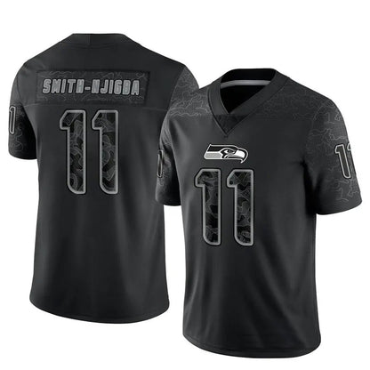 S.Seahawks #11 Jaxon Smith-Njigba Player Black Limited Reflective Football Jerseys