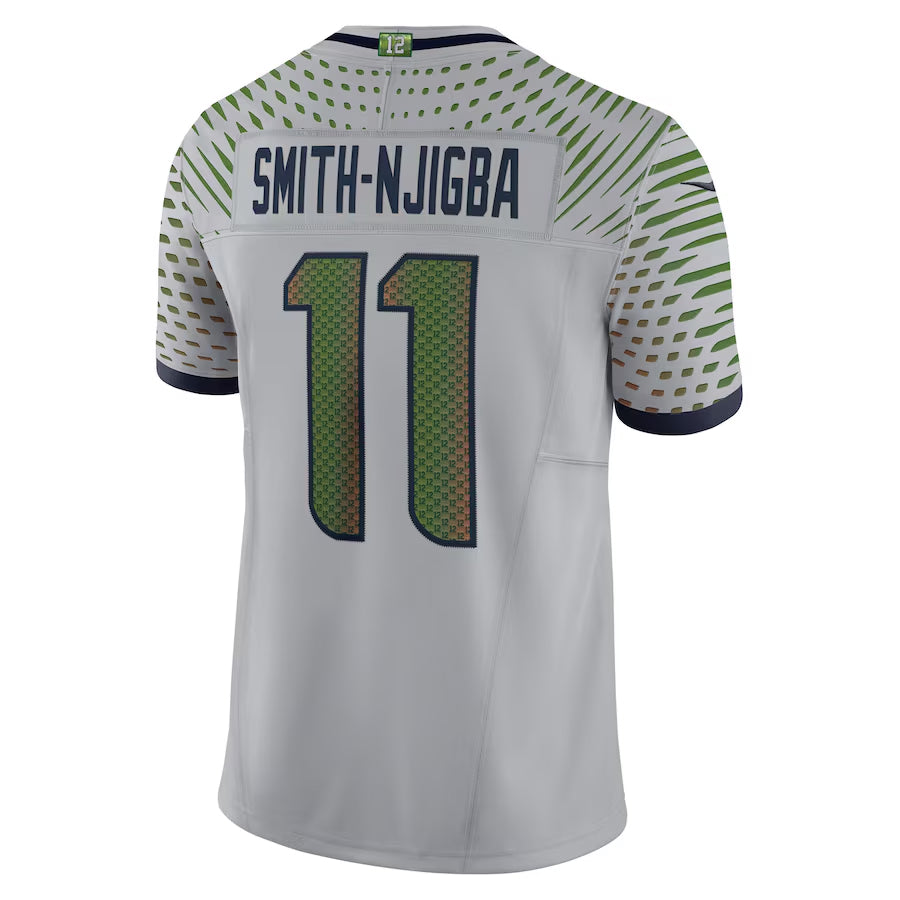 S.Seahawks #11 Jaxon Smith-Njigba Player Grey Rivalries Collection Limited Football Jerseys