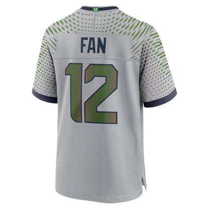 S.Seahawks #12 12s FAN Player Grey Rivalries Collection Game Football Jerseys