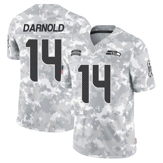 S.Seahawks #14 Sam Darnold Player Arctic Camo Salute to Service Limited Football Jerseys
