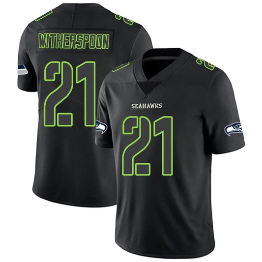 S.Seahawks #21 Devon Witherspoon Player Black Impact Limited Football Jerseys