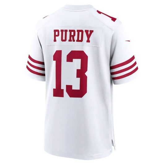 #13 Brock Purdy Player SF.49ers White Game Football Jerseys