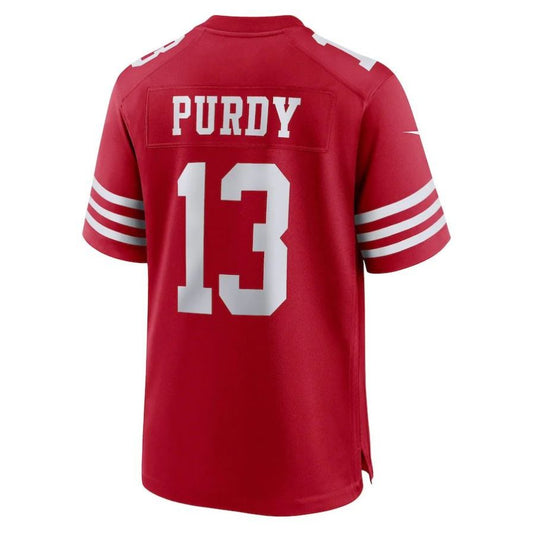 #13 Brock Purdy Player SF.49ers Scarlet Game Football Jerseys